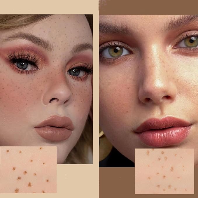 Freckle Pen Face Concealer Point Out Natural Waterproof Longlasting Fake Freckles 2 Pcs Light Brown & Natural Coffee-VivaGrace Women