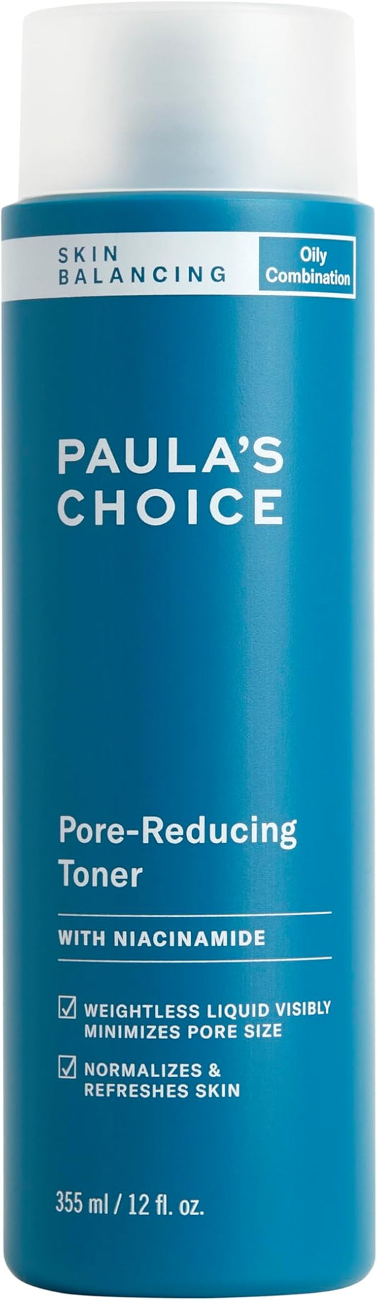 Paula's Choice SKIN BALANCING Pore-Reducing Face Toner for Combination and Oily Skin, Minimizes Large Pores, Controls Oil & Shine, Hydrates & Replenishes, Suitable for Acne-Prone Skin, 12 Fl Oz Bottle-VivaGrace Women