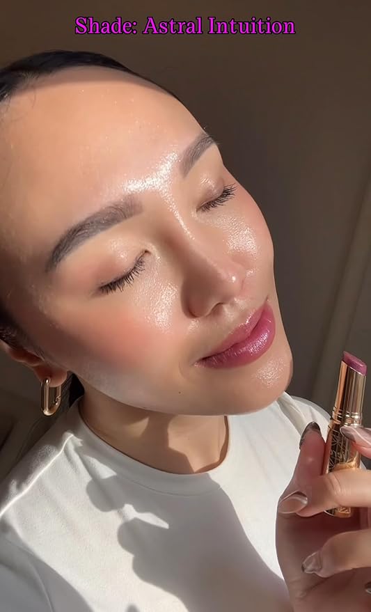 ieró Beauty Moonkissed Luminous PH Tinted Lip Balm w/Shea Butter & Vitamin E, Lip Care Moisturizer, Lip Plumper for Soft & Supple Lips, Paraben Free, Vegan, Sheer Berry w/Blue-Violet Shimmer-VivaGrace Women