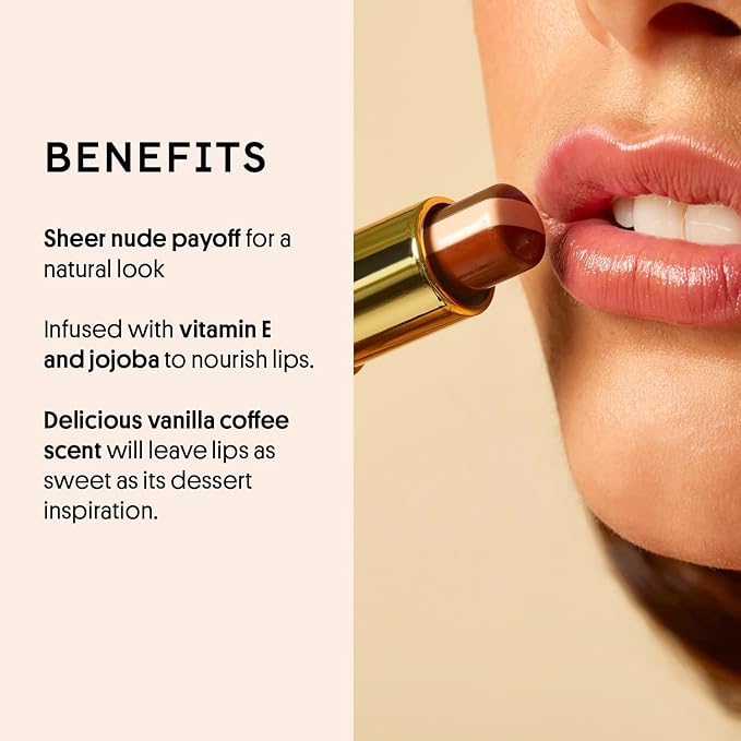 Winky Lux Affogato Tri-Color Tinted Lip Balm – Hydrating Lip Care with Jojoba Oil & Vitamin E, Sheer Nude Tint, Vanilla Coffee Scent, Moisturizes and Softens Dry Lips-VivaGrace Women