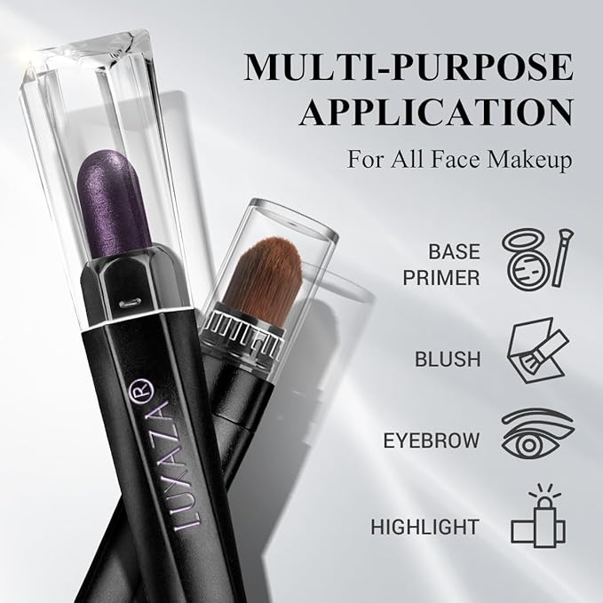 Neutral Eyeshadow Stick Makeup 6PCS Set, Pink and Purple Metallic Shimmer Matte Cream Eye Shadow Eyeliner Brightener Pencil Crayon - PURPLE MARTINI-VivaGrace Women