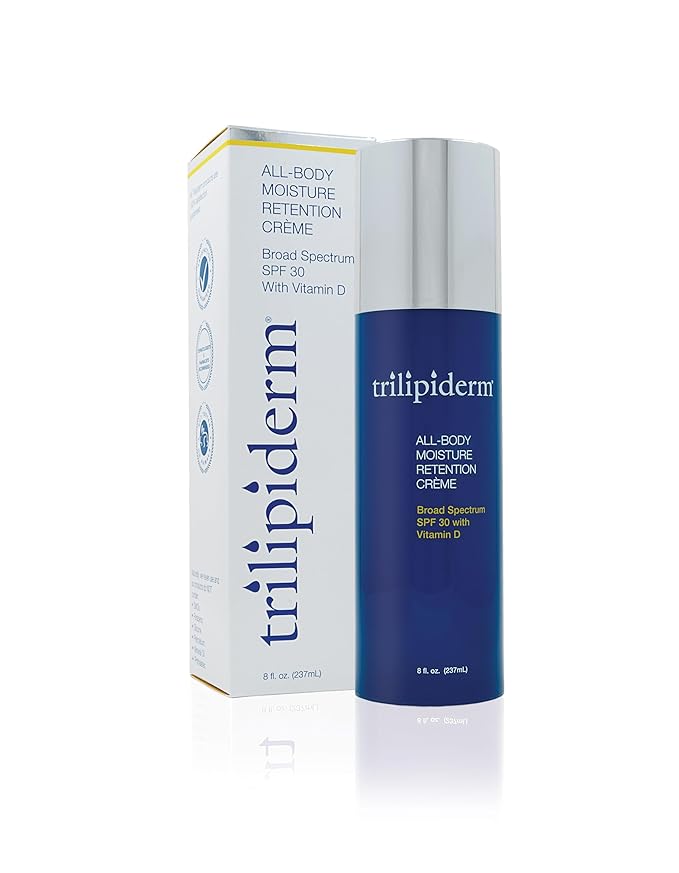 Trilipiderm Essential Body Regimen Bundle Set – 4 Simple Steps for this regimen - Start with Gentle Exfoliant Cleanser, Sun Care and Rejuvenating System that is powerful, natural and healthy hydration-VivaGrace Women