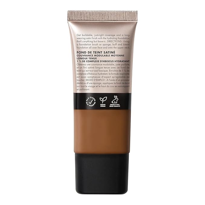 e.l.f. Soft Glam Foundation, Medium Coverage, Long-Lasting & Buildable Foundation For A Smooth, Satin Finish, Vegan & Cruelty-Free, 55 Deep Warm-VivaGrace Women