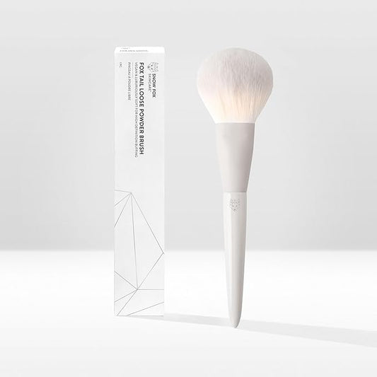 Snow Fox Skincare Fox Tail Loose Powder Brush for Fast Powder Application-VivaGrace Women