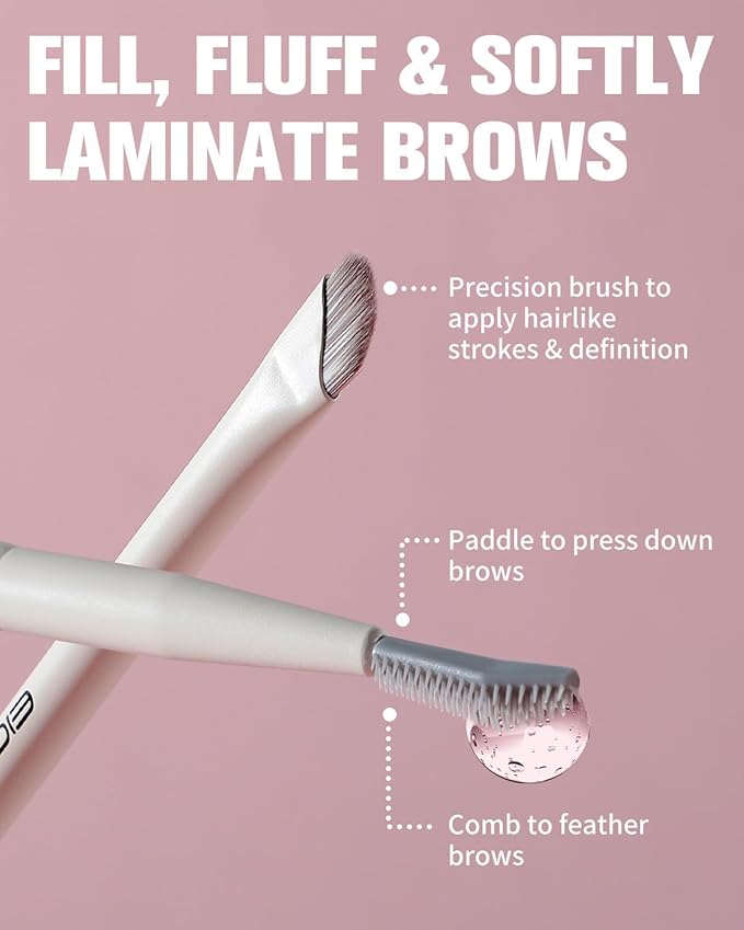 EIGSHOW Dual-Ended Precision Eyebrow Brush and Comb for Eyeliner Lining, Sculpting Brows, Professional Eye Makeup Tools (D109B)-VivaGrace Women