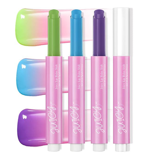 DAGEDA 3PCS Tinted Lip Balm, Moisturizing Magic Color Changing Lipstick, Soothing Hydrating Lip Balm Tinted, Glossy Lip Plump Gloss Butter Balm for Women, Lightweight, Non-Greasy, 04+05+06-VivaGrace Women