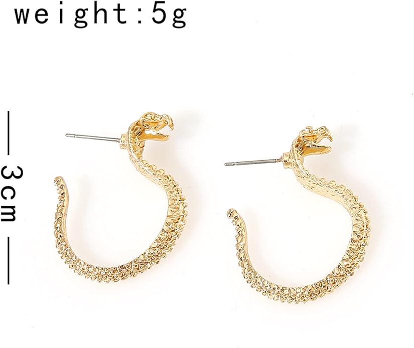 Vintage Snake Studs Earrings Gold Snake Dangle Earrings Animal Serpent Earrings Punk Cool Snake Earrings Jewelry for Women Girls Gifts-VivaGrace Women