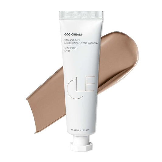 CLE Cosmetics CCC Cream (Neutral Medium 206 / SPF 50) - Color Correcting CC Cream with Sunscreen - Lightweight, Hydrating, Light to Medium Coverage Foundation - BB & CC Cream Hybrid - 1 fl oz-VivaGrace Women