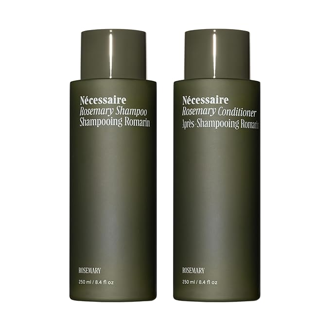 Nécessaire Rosemary Hair Duo | Multi-Protien Strengthening Shampoo + Conditioner For Thinning Hair. For Women + Men. Good For All Hair Types/Textures. Free Of Sulfates. Color-Safe. 250 ml / 8.4 oz-VivaGrace Women