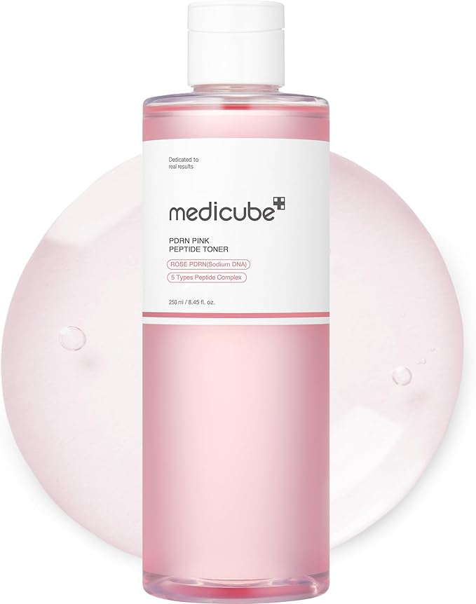 medicube PDRN Pink Peptide Toner I Pink Glow Toner for Skin Boosting, Soothing and Calming, Uneven Skin Tone, Rose PDRN & Peptide & Niacinamide, Korean Skin Care (250ml / 8.45 fl. oz.)-VivaGrace Women