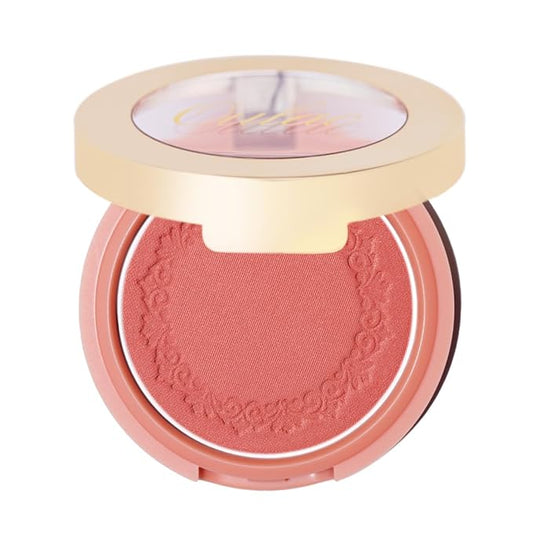 Oulac Blush Face Coral Matte | Pigmented Powdery Cream Blusher Warm Skin Light Medium| Natural Matte | Light Weight&Blendable| Cruelty-Free Blush| 12 Forever Young 4.8g-VivaGrace Women