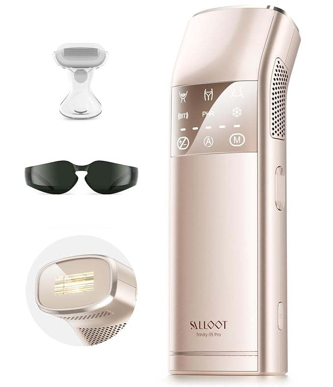 IPL Laser Hair Removal for Women and Men, 2 Lights, 2℃, 16.6 cm² Sapphire Ice Cooling for Sensitive Skin, 4-Pulse Mode for Ingrown Hair, Bikini, Face, Body Permanent Epilator Home Hair Removal Device-VivaGrace Women