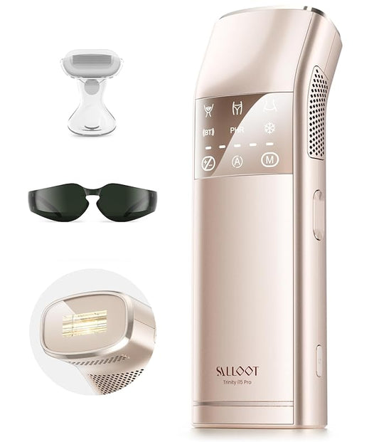 IPL Laser Hair Removal for Women and Men, 2 Lights, 2℃, 16.6 cm² Sapphire Ice Cooling for Sensitive Skin, 4-Pulse Mode for Ingrown Hair, Bikini, Face, Body Permanent Epilator Home Hair Removal Device-VivaGrace Women