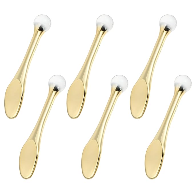 EXCEART 6pcs Metal Makeup Spatula Mini Spoon Eye Cream Massage Sticks Beauty Scoop for Facial Cosmetic Face Cream-VivaGrace Women