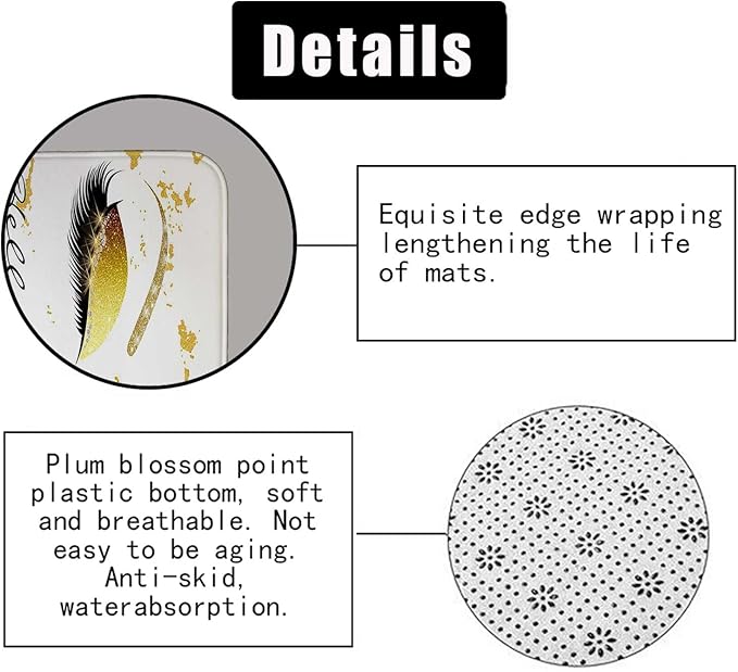 4PCS Hello Gorgeous Unicorn Eyelash Shower Curtain Set with Rugs, Luxury Diamond Gold Glitter Eyebrow Eyeshadow Makeup White Marble Glam Modern Fashion Women Bathroom Decor, Hello Gorgeous-VivaGrace Women