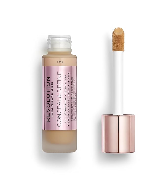 Makeup Revolution Conceal and Define Concealer, Full Coverage & Matte Finish, C4.5 for Fair/Light Skin Tones, Vegan & Cruelty-Free, 0.7 Fl Oz-VivaGrace Women