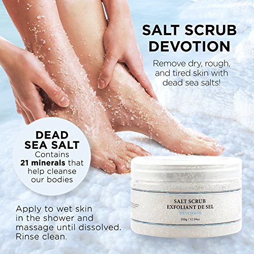 Vivo Per Lei Dead Sea Salt Scrub - Body Exfoliating Scrub with Dead Sea Minerals - For Hands, Feet & Body - Pack of 2-VivaGrace Women