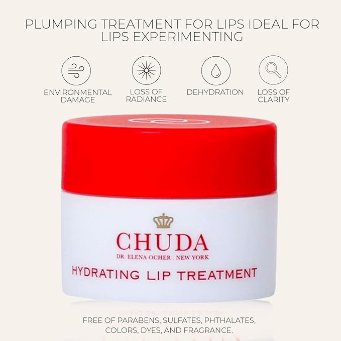 Chuda Hydrating Lip Treatment – Anti-Aging, Plumping Treatment for Lips – Intensive Lip Moisturizer - Natural Lip Hydrator – Soothing, Hydrating Lip Plumping Treatment - 5ml-VivaGrace Women