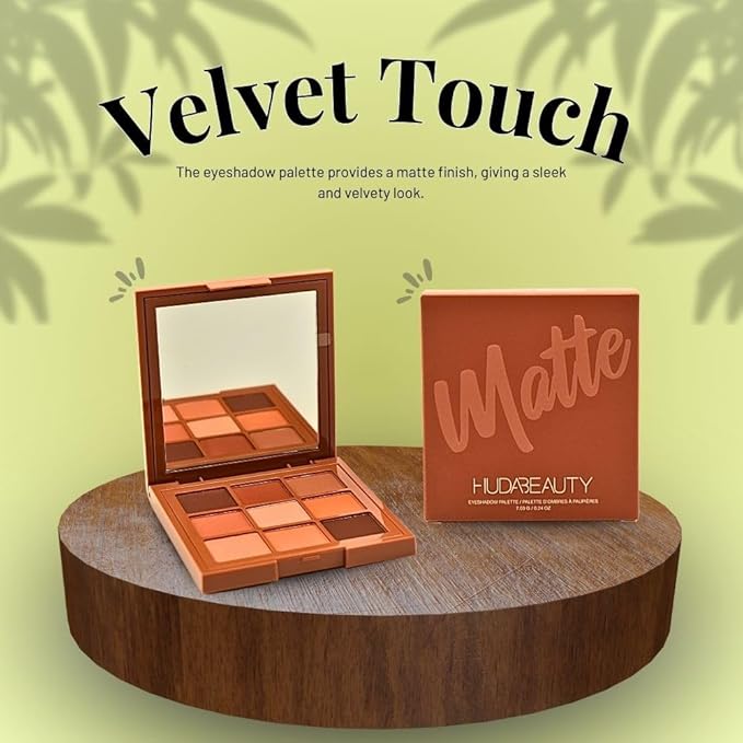 HUDA BEAUTY Matte Obsessions Eyeshadow Palette Warm Matte Obsessions-VivaGrace Women