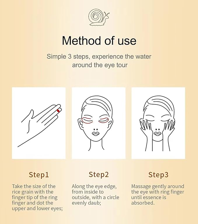 Snail Nourishing Eye Cream - Premium Formula, 20g - Bid Farewell to Dark Circles and Fine Lines and Welcome Elastic and Lustrous Eye Skin-VivaGrace Women