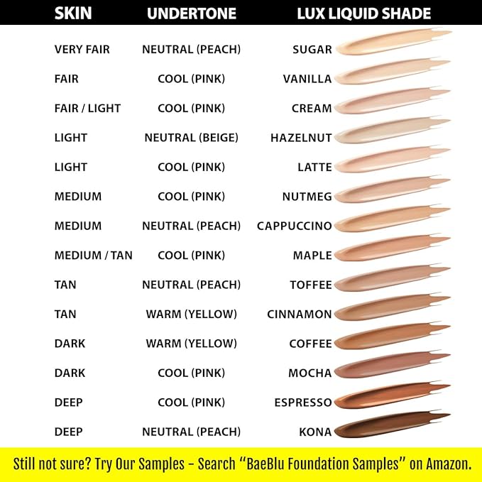 Organic Aloe-Based LUX Liquid Foundation, Natural Vegan Gluten-Free Made in USA, Vanilla-VivaGrace Women