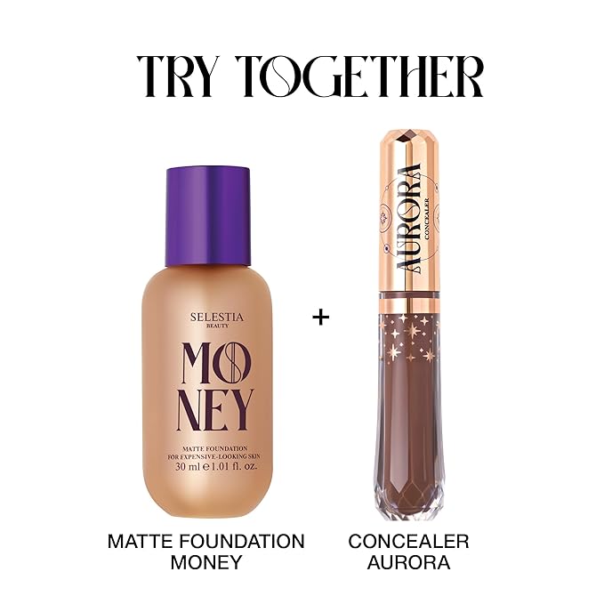 Matte Foundation Money - Long-Lasting Makeup Foundation with Flawless & Buildable Coverage - Liquid Foundation for All Skin Types (Mocha)-VivaGrace Women