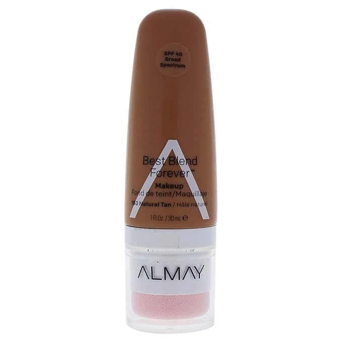 Almay Best Blend Forever Foundation, Natural Tan, 1 fl. oz., SPF 40 Broad Spectrum-VivaGrace Women