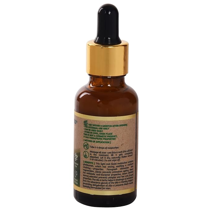 Roots & Herbs Ayurvedic Natural Treatment 100% Vegan No Paraben Lavang Rehydrating Skin Moisturizer Elixir for Men- 50 ML-VivaGrace Women
