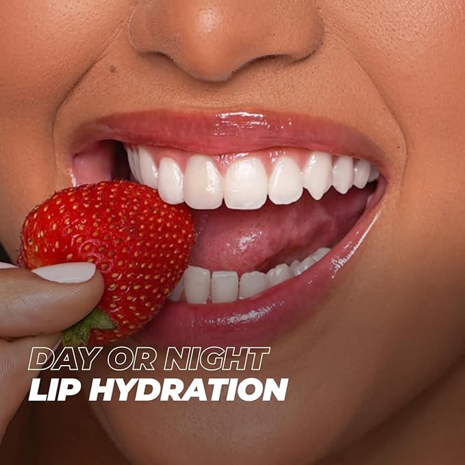 Vitamasques Lip Butter Balm Strawberry, Korean Lip Balm - Peptide Lip Treatment - Lip Balm Hydrating - Light Tinted Lip balm - Made in Korea - 0.33 fl.oz-VivaGrace Women