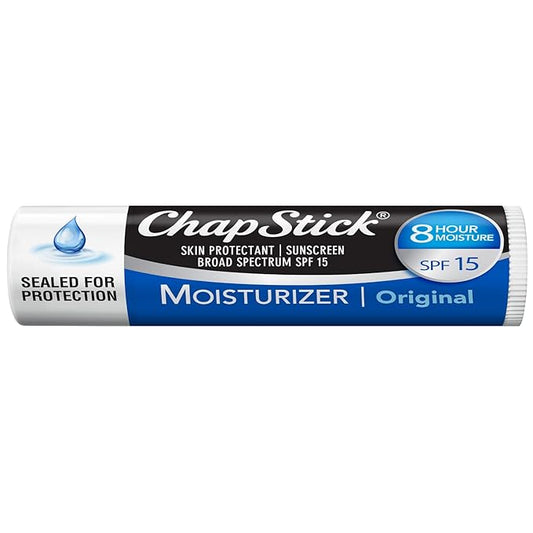 ChapStick Moisturizer Original Lip Balm Tube, SPF 15 and Skin Protectant - 0.15 Oz-VivaGrace Women