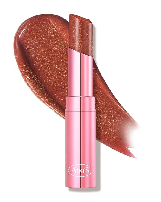 AMTS Tinted Lip Balm - Drama | Hydrating Glitter Lipstick | Pearl Shimmering Daily Lip Makeup for dry, cracked, chapped lips | korean beauty Moisture Lip Tint-VivaGrace Women