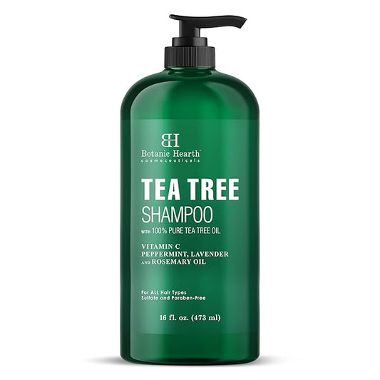 Botanic Hearth Tea Tree Shampoo, Vitamin C, Peppermint, Lavender And Rosemary Oil, Fights Dandruff And Dry Scalp, 16 Fl Oz-VivaGrace Women