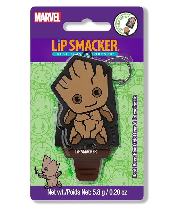 Lip Smacker Marvel, Guardians of the Galaxy, keychain, lip balm for kids - Groot (keychain)-VivaGrace Women