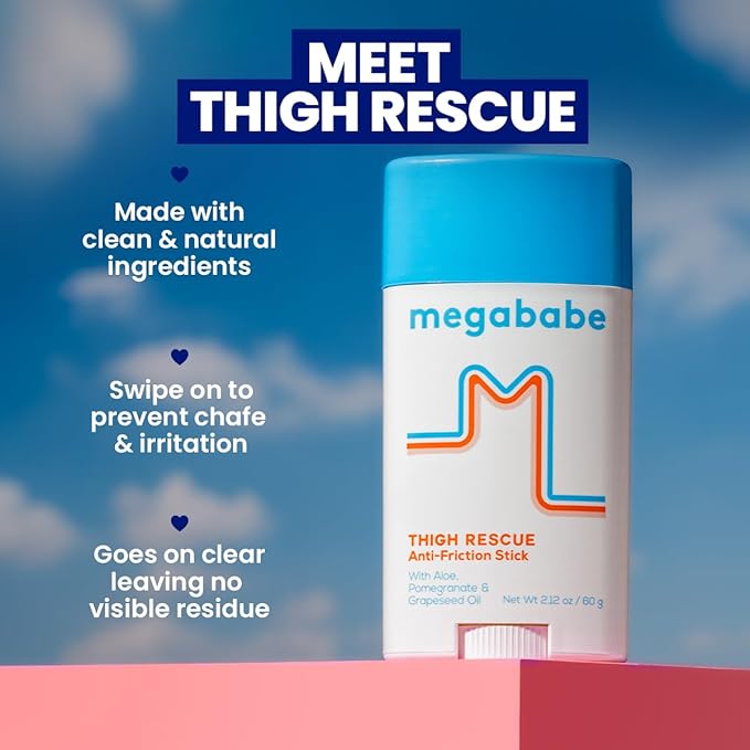 Megababe Thigh Rescue Anti-Chafe Stick | Prevents Skin Chafe & Irritation | Thighs, arms, Bra-Lines & More-VivaGrace Women