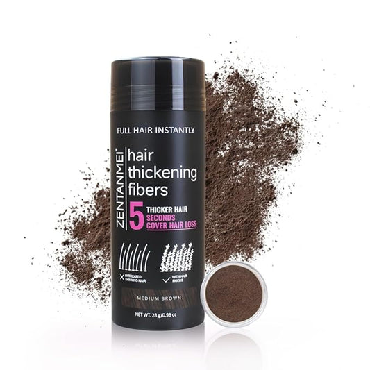 Hair Fibers for Thinning Hair for Women All-Natural Hair Building Fibers 0.98 Oz Hair Volume Powder Bald Spot Cover Up for Men & Women (Medium Brown)-VivaGrace Women