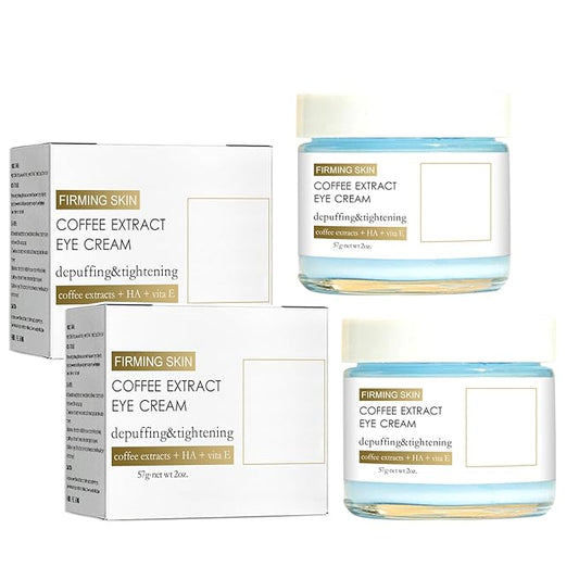2PCS Caffeine Eye Cream for Dark Circles and Puffiness, Anti-Wrinkle Stay-Up Late Retinol Eye Cream, Tightening & Firming Skin, Dilute Dark Circles-VivaGrace Women