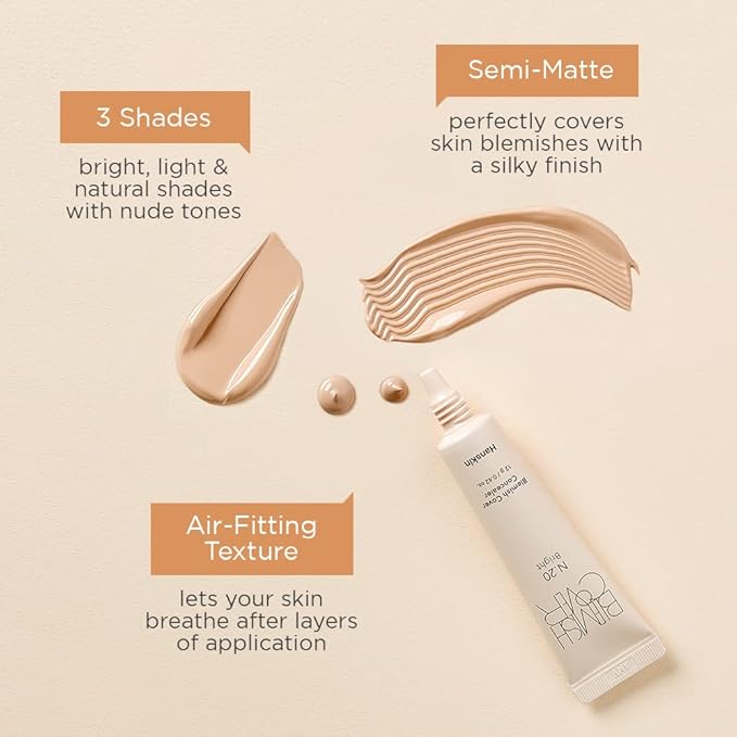 Hanskin New Blemish Cover Full Coverage Concealer, Semi Matte Creamy Formula, Flawless Finish, Korean Cosmetic [Natural/12g]-VivaGrace Women