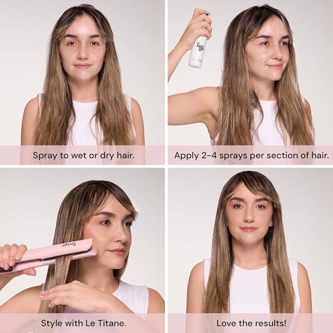 L'ANGE HAIR Thermal Agent - Thermal Heat Protectant Spray for Hair - Guards Strands from Damage Up to 450°F - Enhances Shine, Volume & Controls Frizz - Lightweight, Non-Greasy Formula - 4 Fl oz-VivaGrace Women