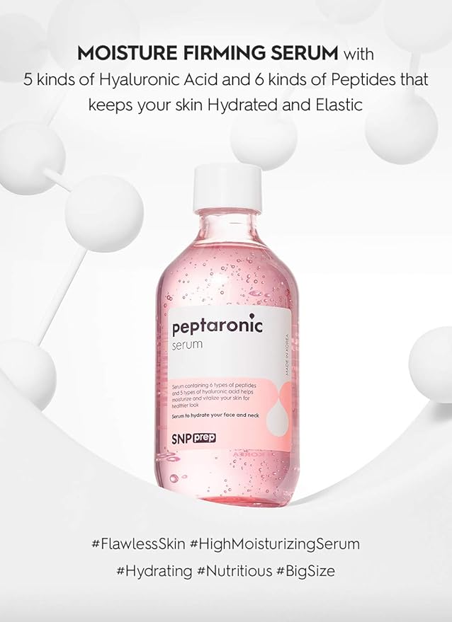 SNP PREP Skincare Set | 4-in-1 Korean Skin Care Set | Peptaronic Complete Skin Care Set | Includes Facial Toner, Cream, Face Serum, and Ampoule Sheet Face Masks | Skin Care Gift Set | 10 Sheets-VivaGrace Women