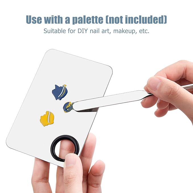 Stainless Steel Makeup Spatula, Liquid Foundation Spatula Stainless Steel Ergonomic Nail Art Stirring Tool Makeup Artist Makeup Tool-VivaGrace Women