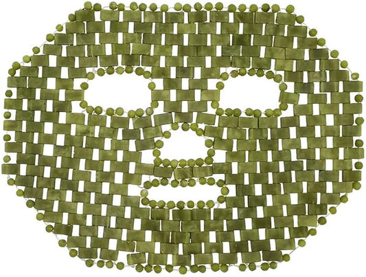 Jade Facial Mask,Natural Stone Jade Sleep Mask,Anti-Aging Jade Eye Mask Massage Tools for Puffy Eyes Dark Circles-VivaGrace Women