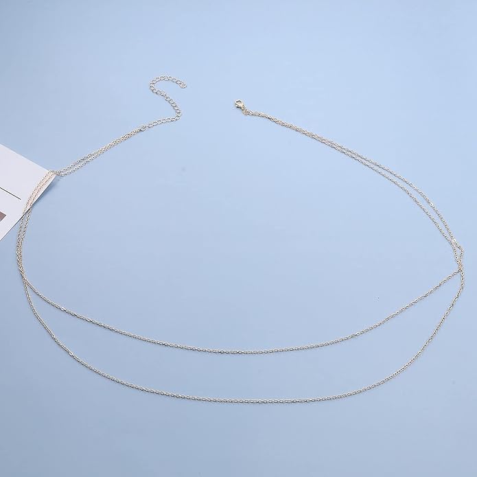 Boho Waist Chain Gold Belly Body Chain Summer Bikini Waist Chain Beach Body Jewelry for Women and Girls-VivaGrace Women
