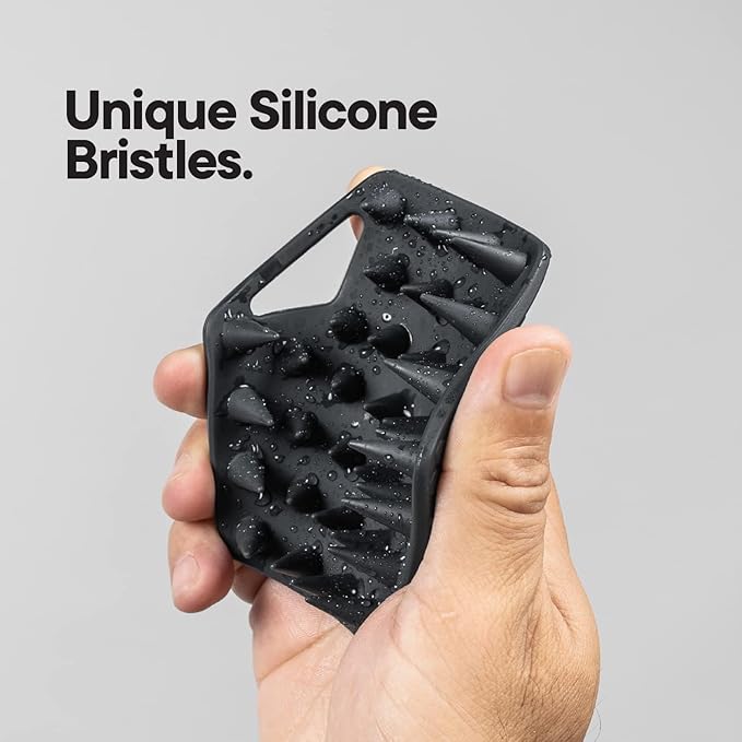 TOOLETRIES Scalp Scrubber - Silicone Exfoliating Hair Scrubber for Men, Bath & Shower Accessories - Durable Scalp Massager That Boosts Circulations & Strengthens Hair - Charcoal-VivaGrace Women