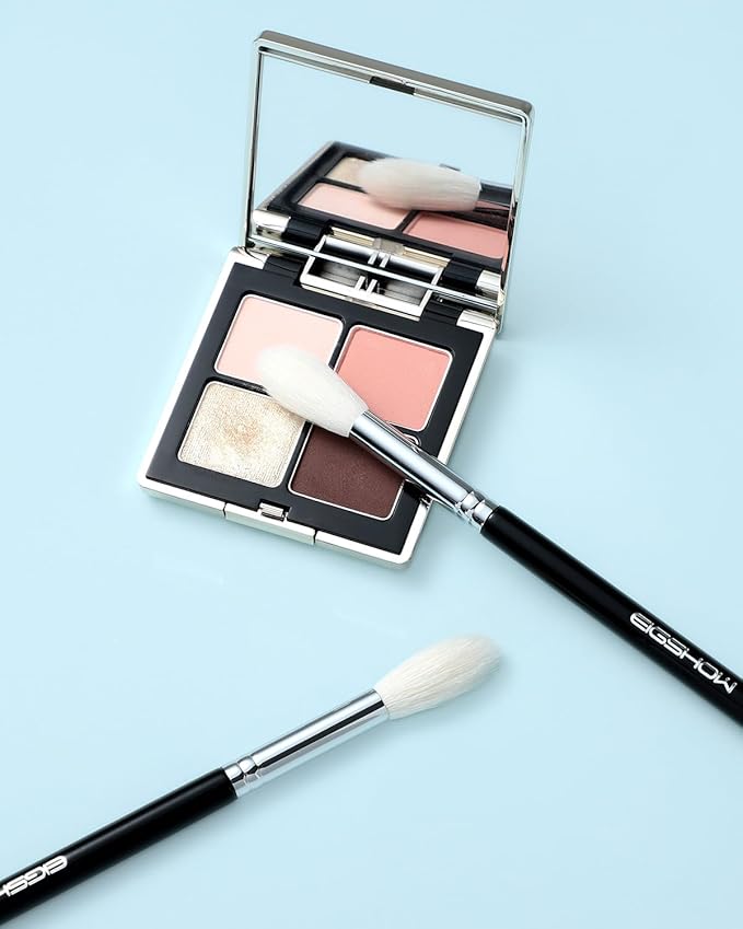 Eyeshadow Brush Fluffy Big Blending Brush Goat Bristles Soft Smugde for Powder Cream Liquid Eyeshadow for Eye Makeup Black (E838)-VivaGrace Women