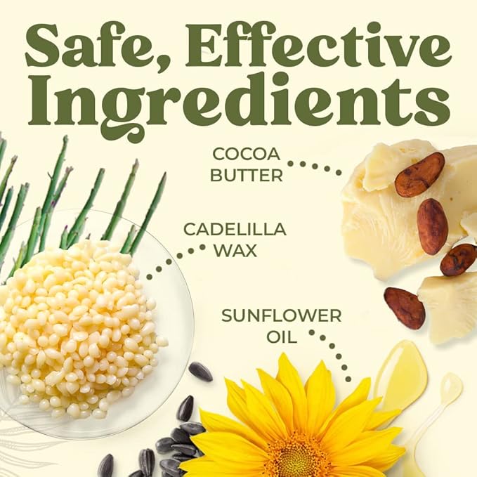 Vegan Lip Balm by Earth’s Daughter, Beeswax Free Lip Balm, Natural, Organic Flavors - 4 Pack of Assorted Flavors, Plant Based Vegan Chapstick, Lip Moisturizer-VivaGrace Women