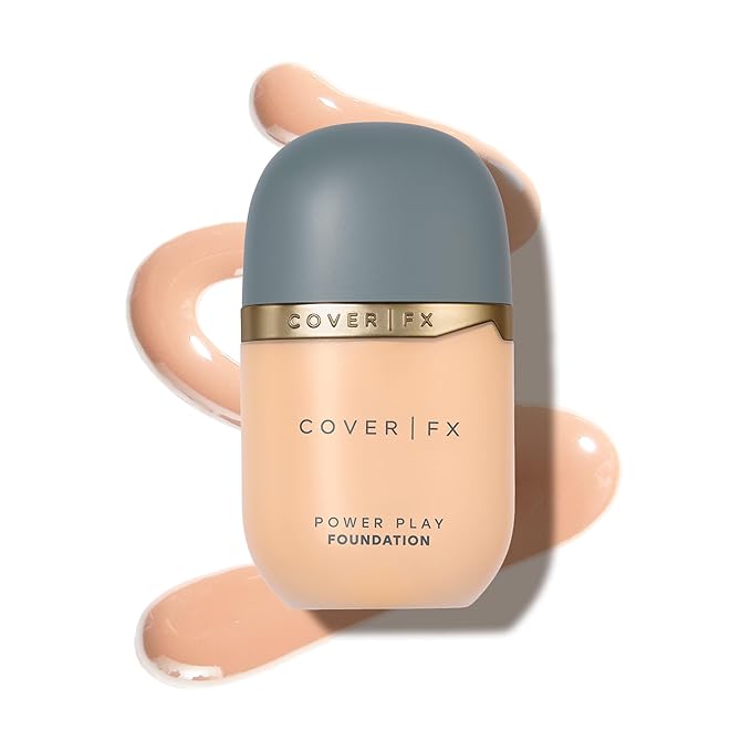 COVER FX Power Play Foundation - Shade F2 - Buildable Full Coverage - Waterproof Sweat-Proof Transfer-Proof - Natural Matte Finish - All Skin Types-VivaGrace Women