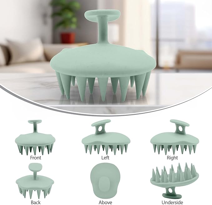 Fiora Naturals Scalp Massager Shampoo Brush - Silicon Scrubber & Exfoliator for Dandruff Removal and Hair Growth, Brush for Wet & Dry Hair, for Men, Women, Kids - BPA Free-VivaGrace Women