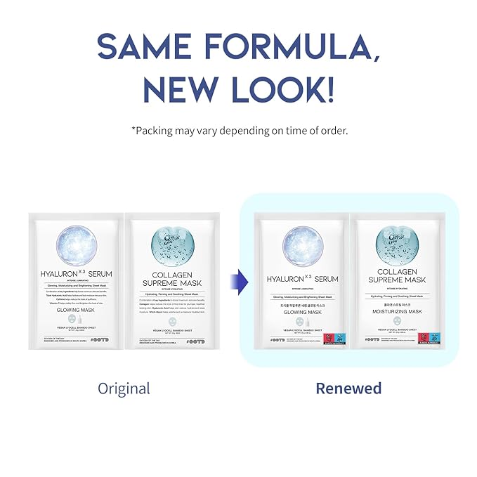 Hydrating Sheet Mask Starter Kit Variety Pack for Skin Care, Dry, Ance, Sensitive Skin, Korean Vegan Facial Sheet Mask for Men & Women, Collagen, Cica, Ceramide, Hyaluron, Retinol 5EA-VivaGrace Women