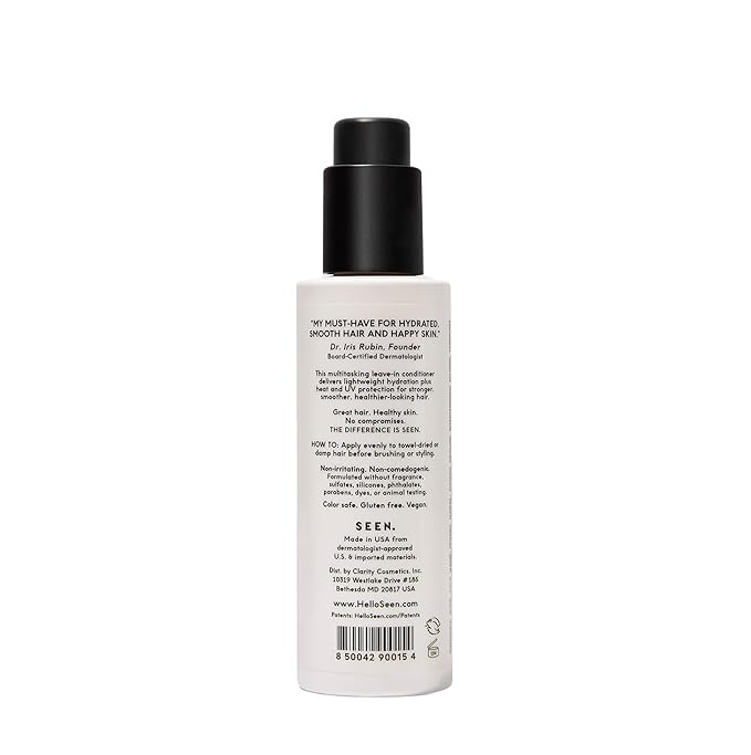 SEEN Leave-In Conditioner, Fragrance Free - Leave-In Hair Conditioner & Heat Protectant Spray- Detangles & Hydrates- No Parabens, Sulfates or Phthalate-VivaGrace Women