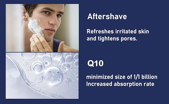 CHARMZONE Albatross Skincare for Men Aftershave Toner and Emulsion Set Father's Day Gift Set Hydrating Moisturizing Nourishing Toner+ Fluid + Travel size Total of 10.5 fl.oz-VivaGrace Women